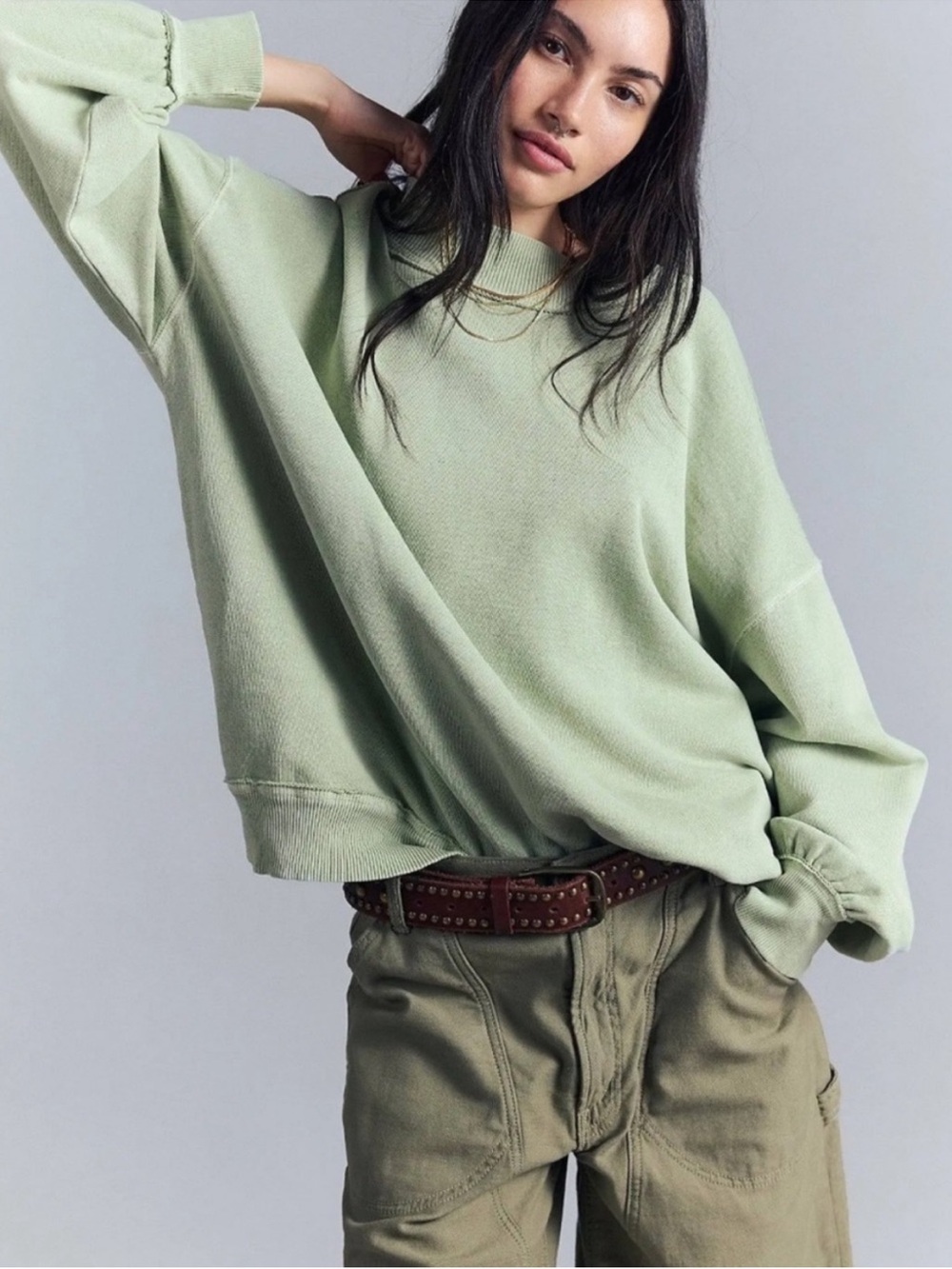 NWT We The Free Palm Springs Pullover/ Med/ Moss